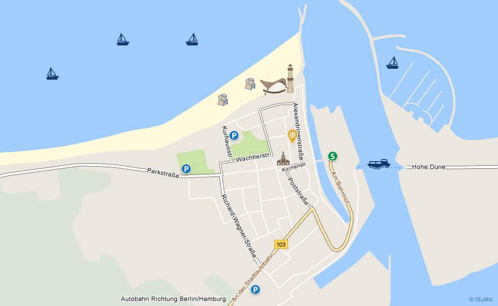 Karte/Ortsplan von Warnemünde